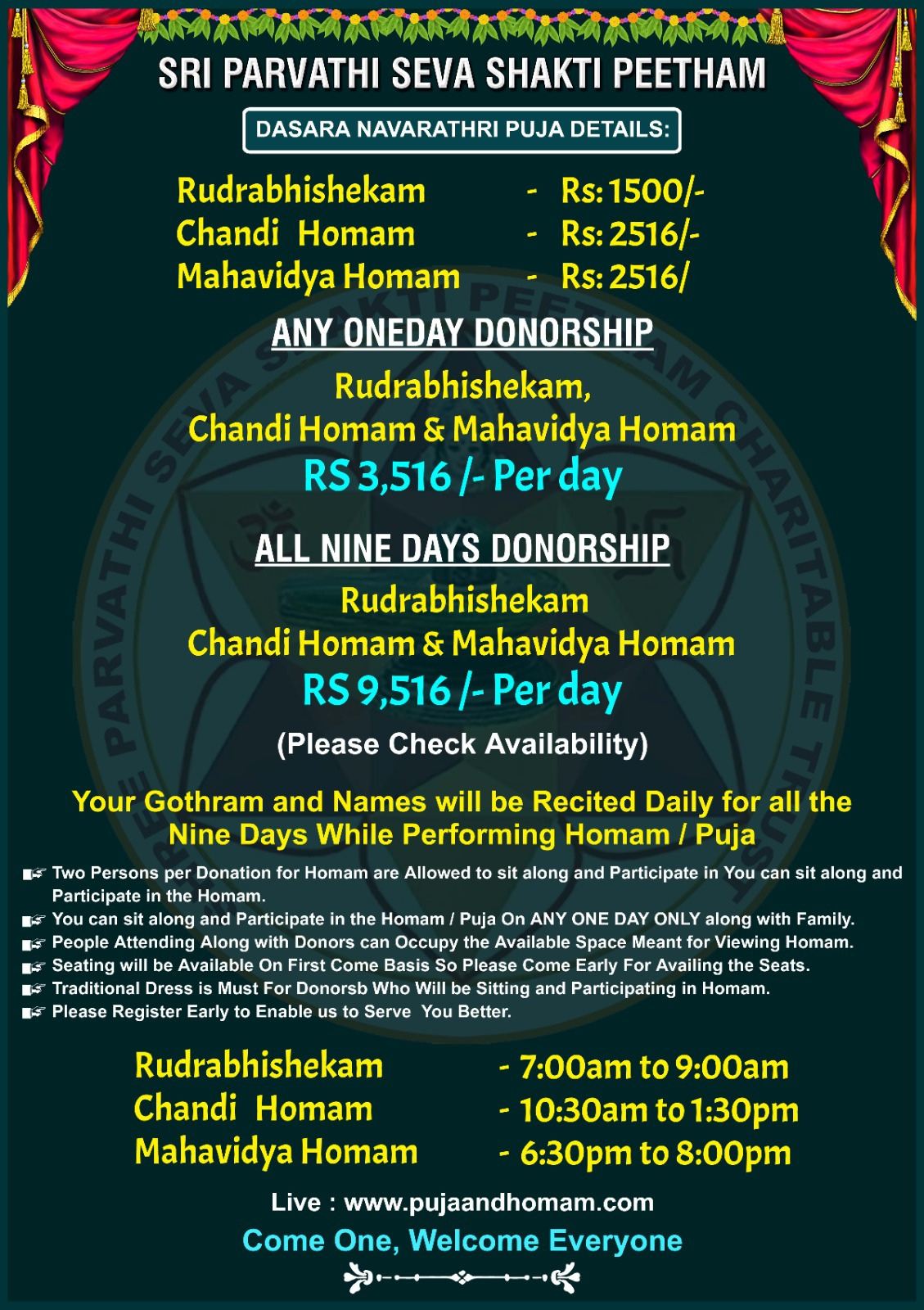 All Nine Days of Dasara Navarathri